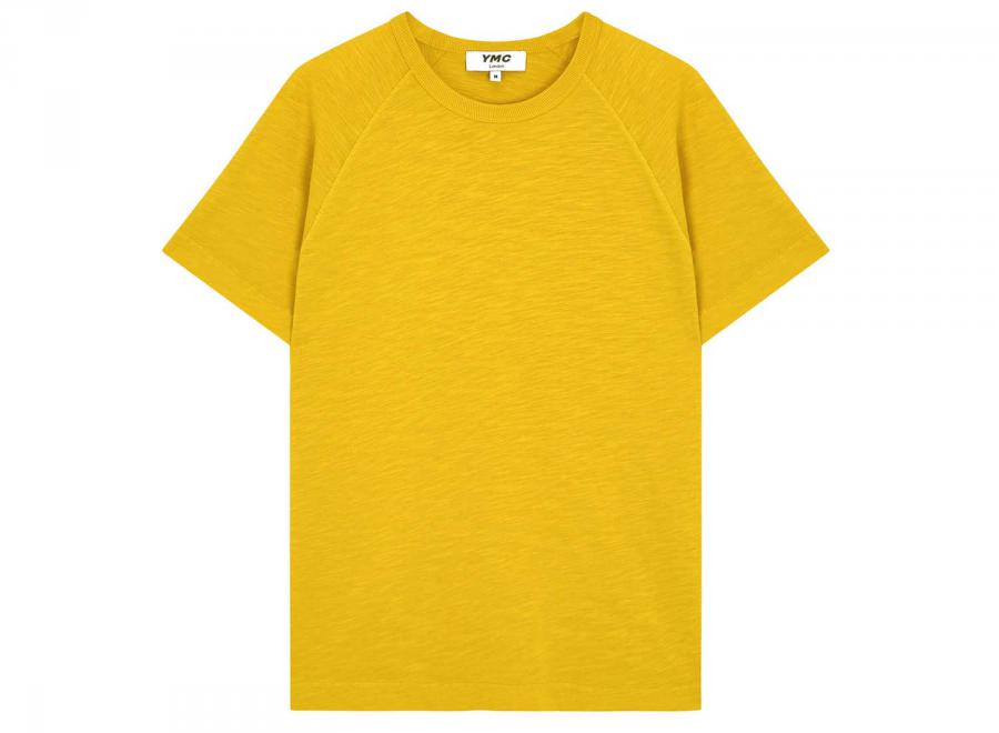 YMC Television Raglan Tee Yellow P6NAA - YMC - You Must Create
