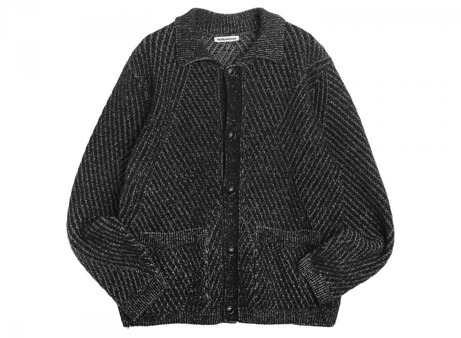 YMC P8BAE Baker Cardigan Charcoal - YMC - You Must Create
