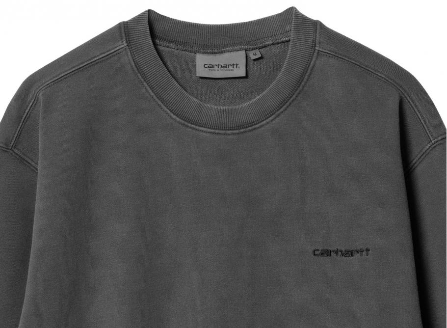 Carhartt Duster Script Sweat Black Garment Dyed I033065